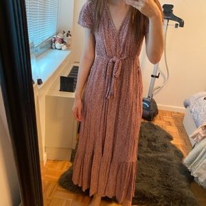 Abercrombie Floral Ruffle Hem Maxi Dress